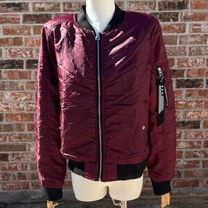 Y2K Southpole Juniors maroon varsity satin jacket / Jr XL / Excellent condition